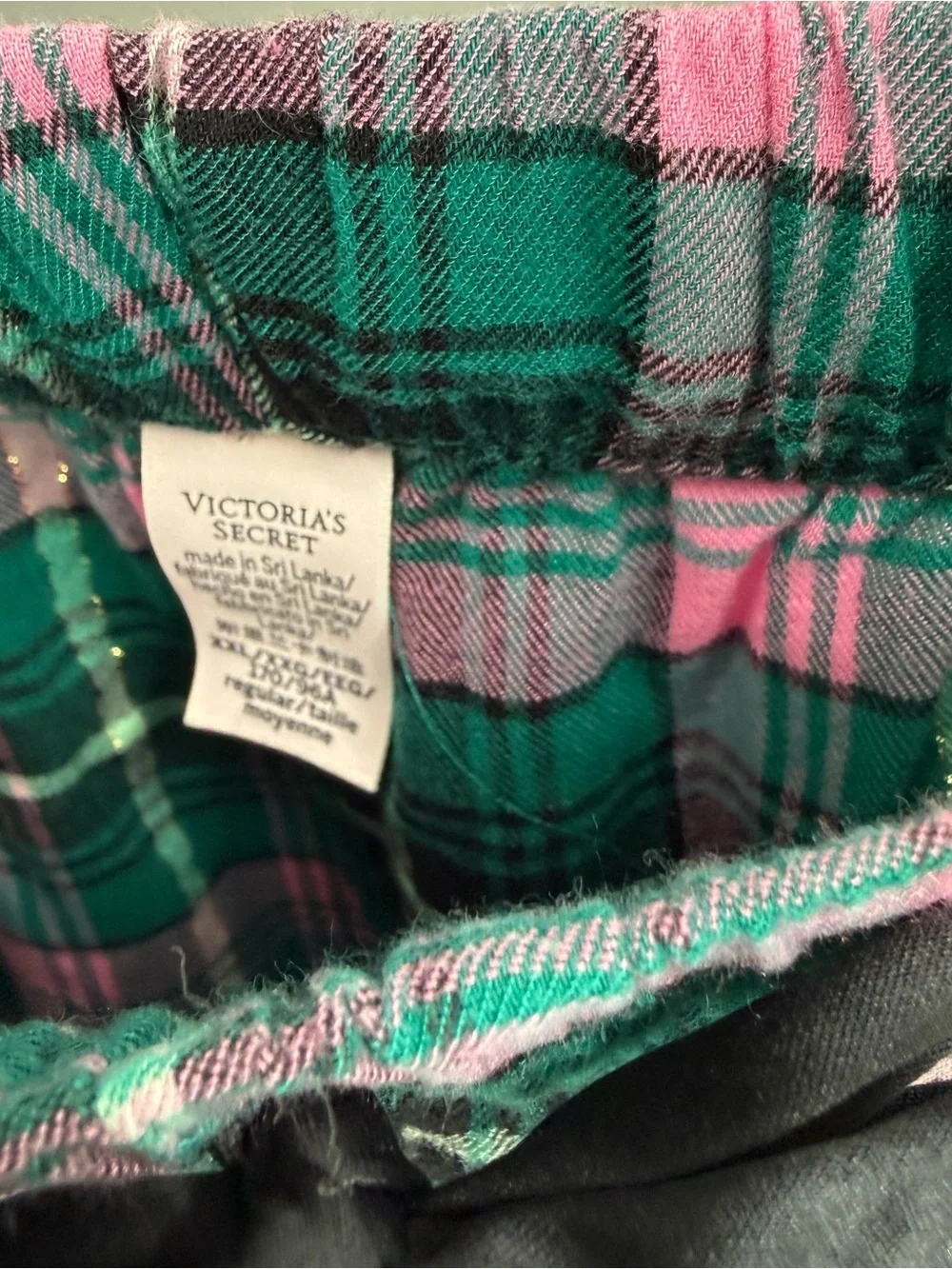 Victoria’s Secret Pajama Set Size 2X Plaid 2 Piece Women’s Button Up Flannel